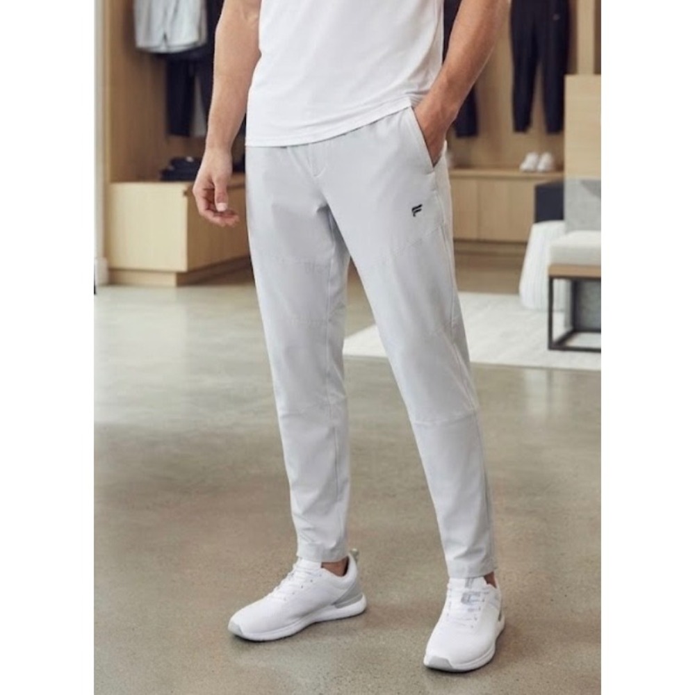 Fabletics Mens Training Pants Light Gray Athletic Joggers Size XL